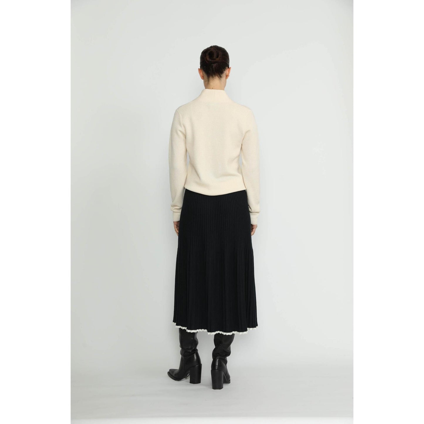 Women Altdorf Skirt - Altdorf Navy Blue Pleated Knit Skirt