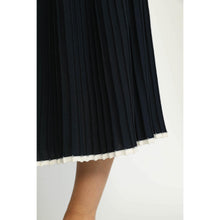 Load image into Gallery viewer, Women Altdorf Skirt - Altdorf Navy Blue Pleated Knit Skirt
