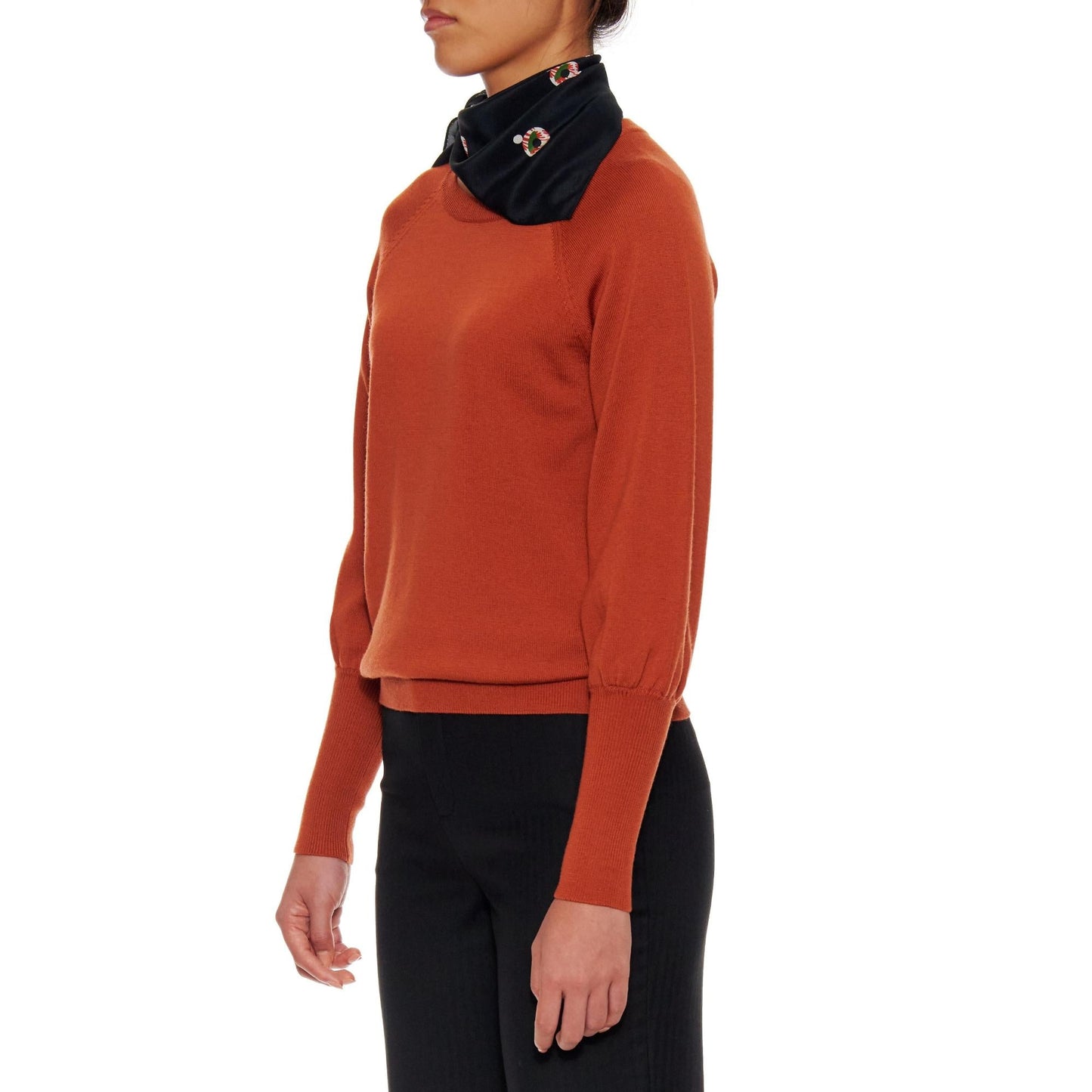 Women Tourcoing Scarf - Luxury Silk Twill Printed Bandana With Rolled Edges