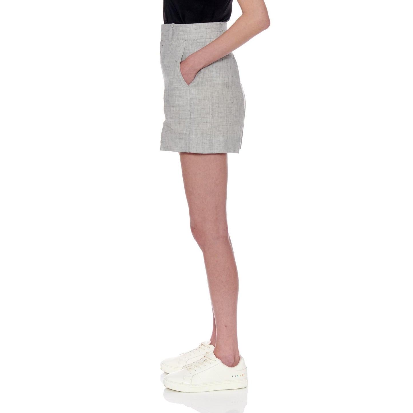 Women Marbella Shorts - Tailored Short Shorts - Grey