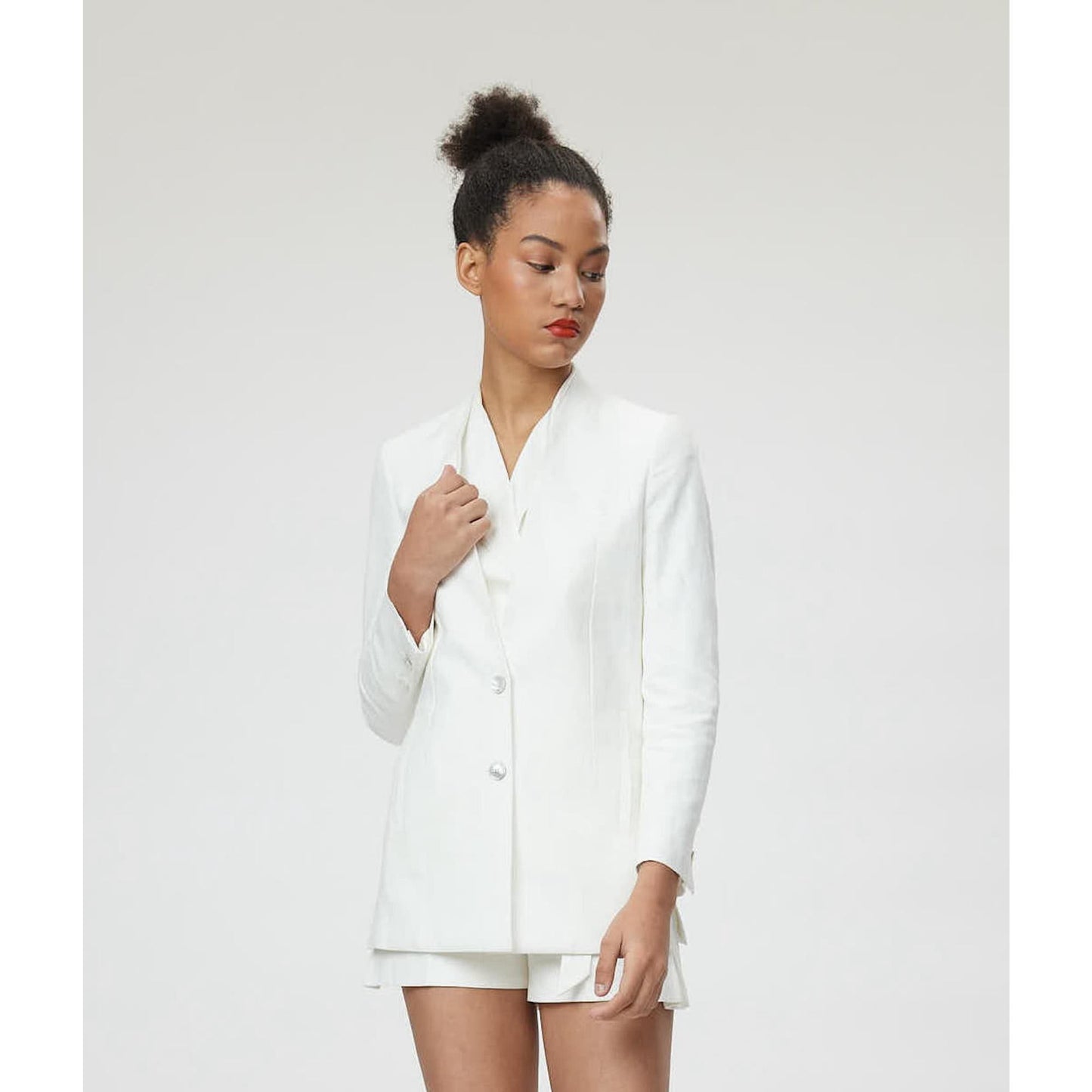Women Capri Short - Tailored Shorts in White