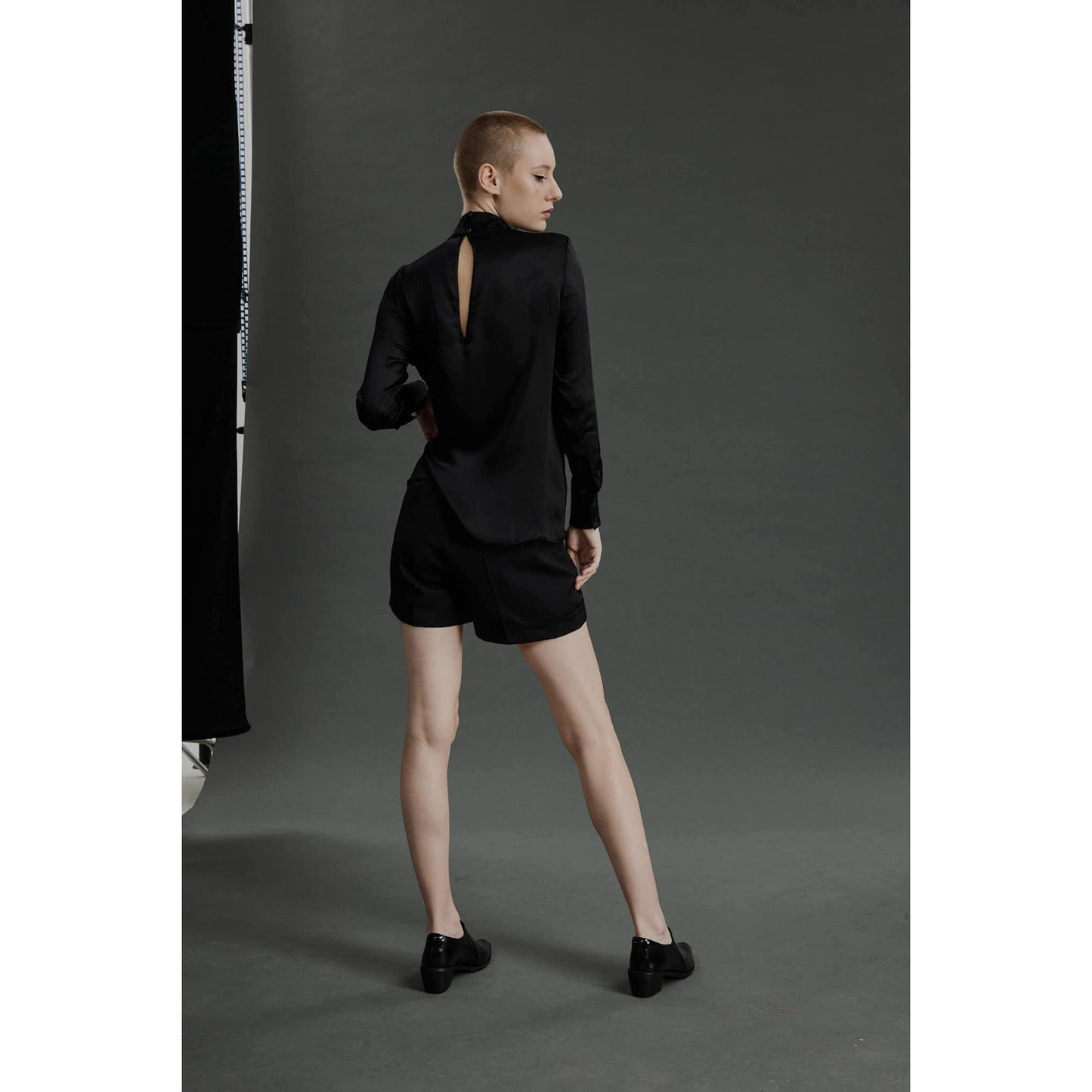 Women Loule Shorts - Tailored Night Black Shorts
