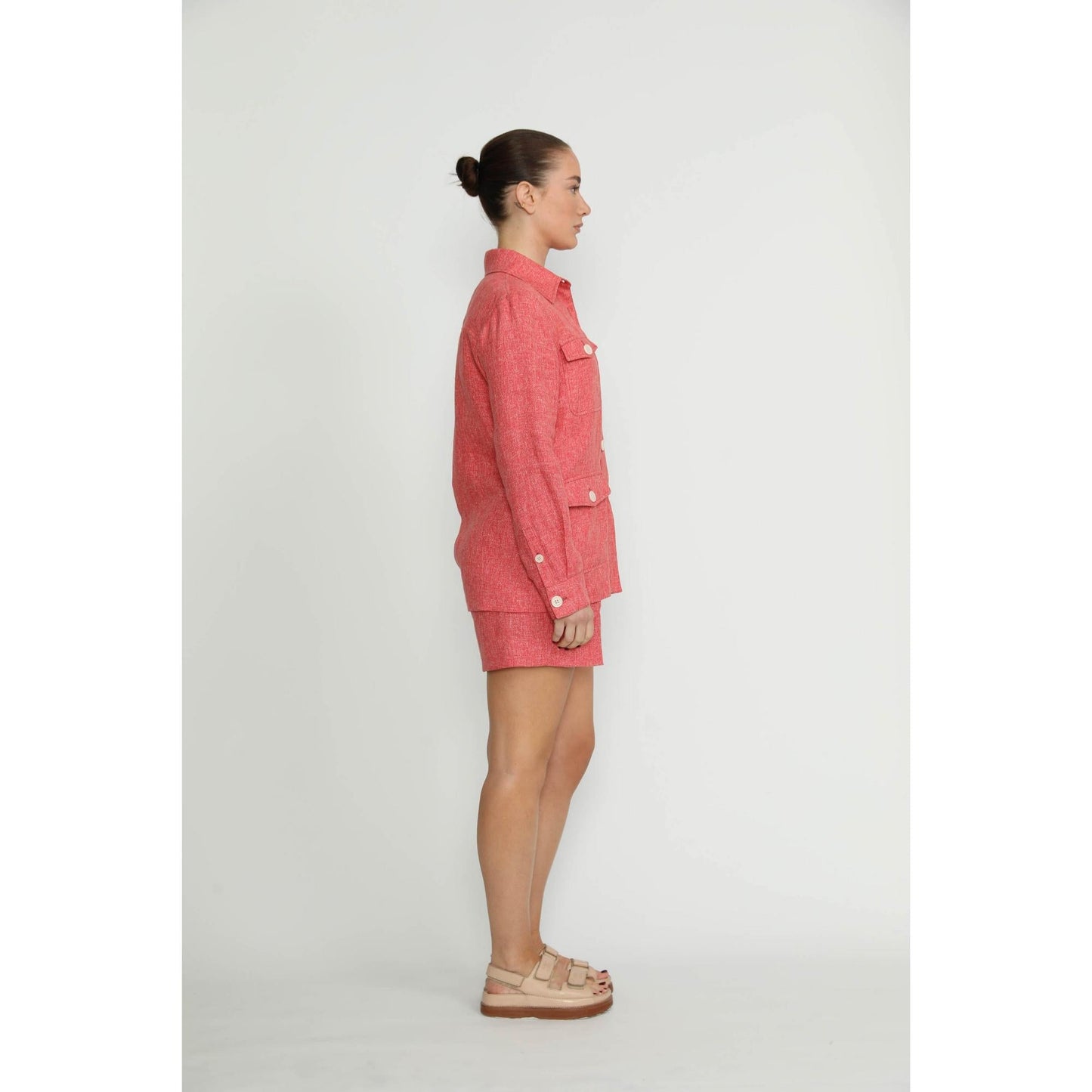 Women Biel Shorts - Biel High Waisted Shorts in Deep Pink