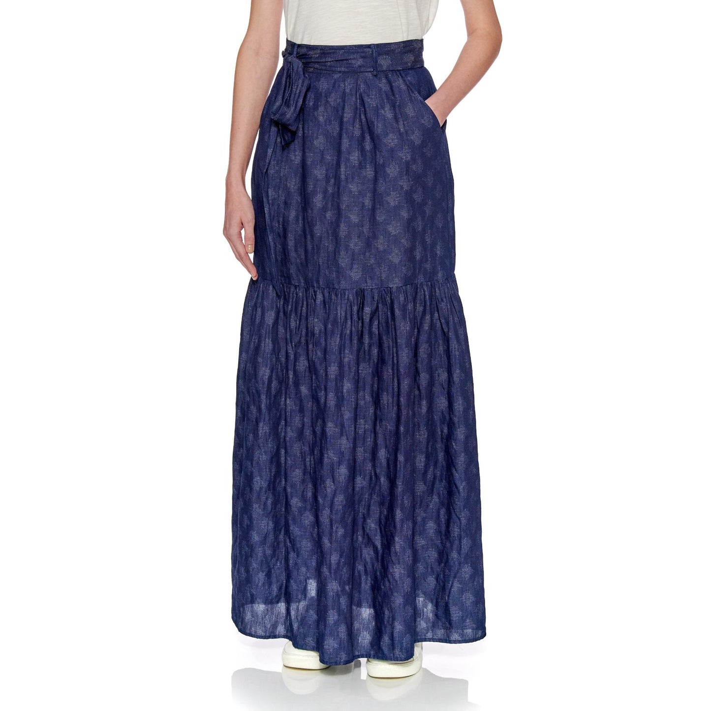 Women Toledo Skirt - High-Waisted Maxi Skirt - Navy