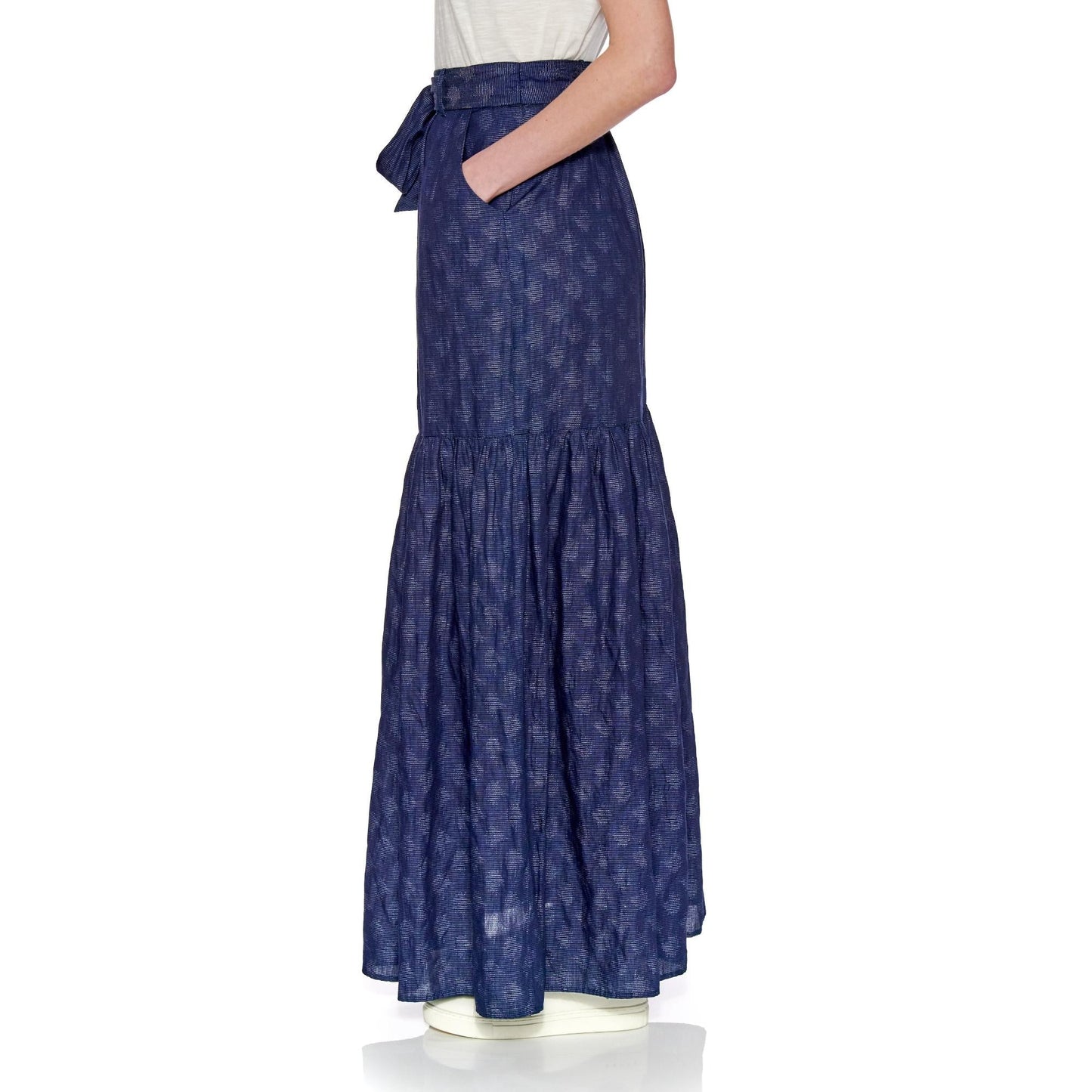 Women Toledo Skirt - High-Waisted Maxi Skirt - Navy