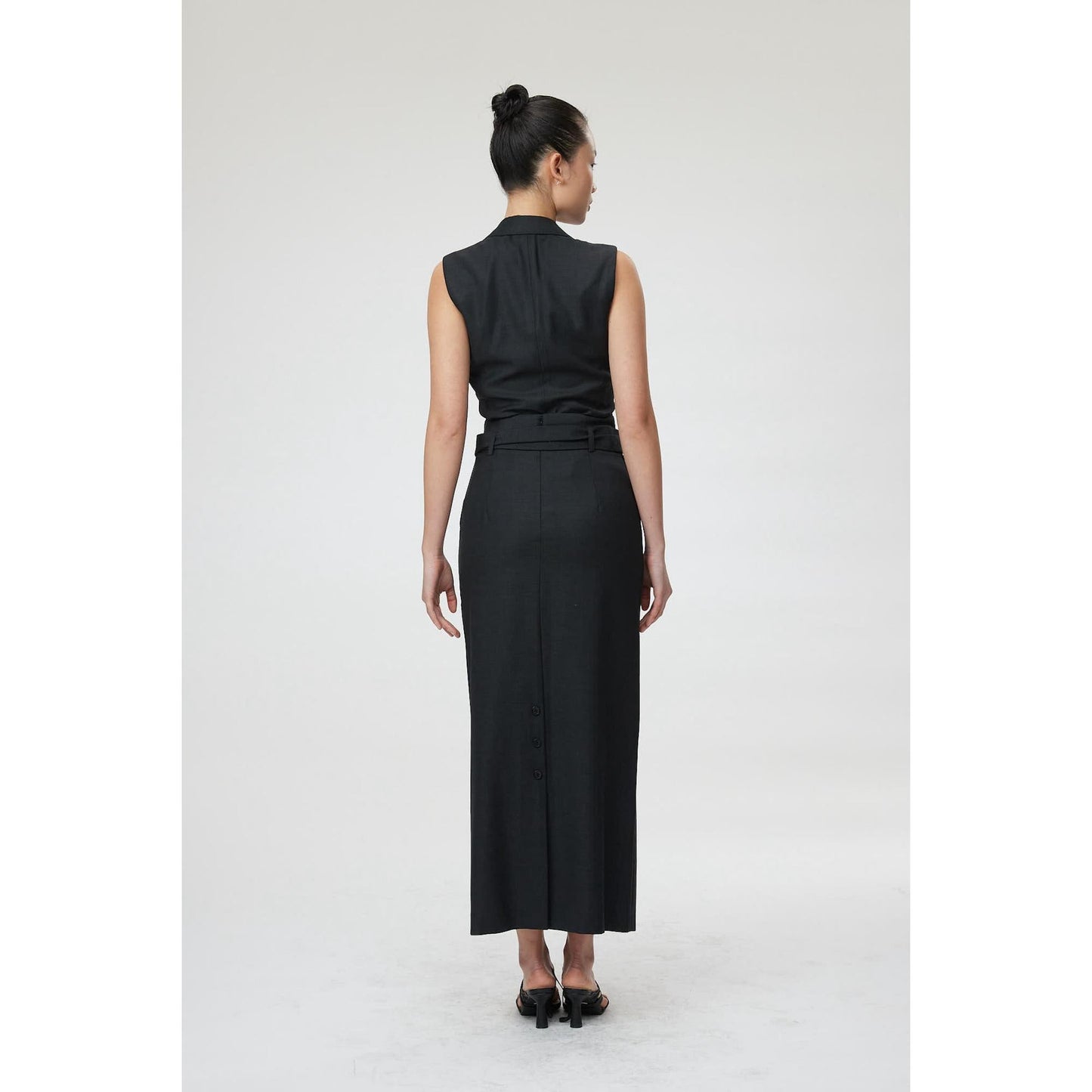 Women Florence Skirt - Maxi Pencil Skirt in Black