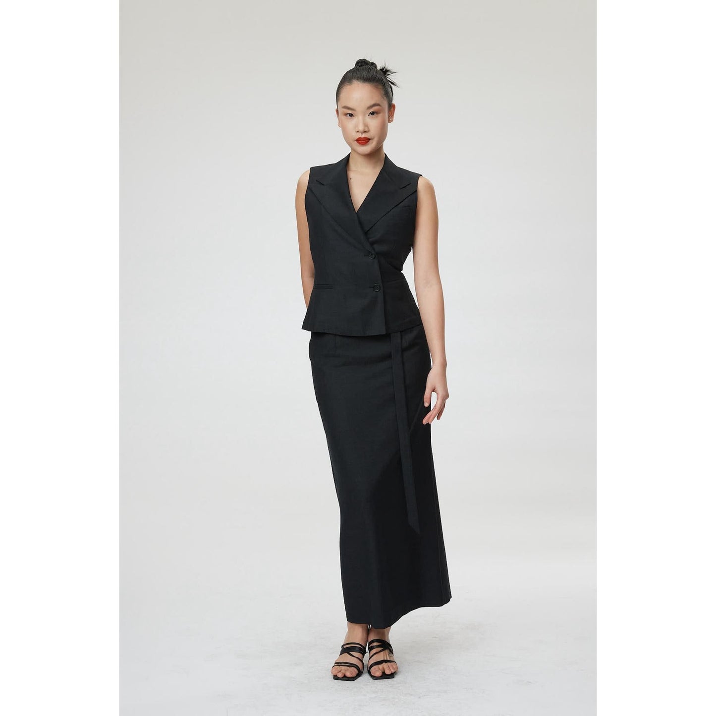 Women Florence Skirt - Maxi Pencil Skirt in Navy