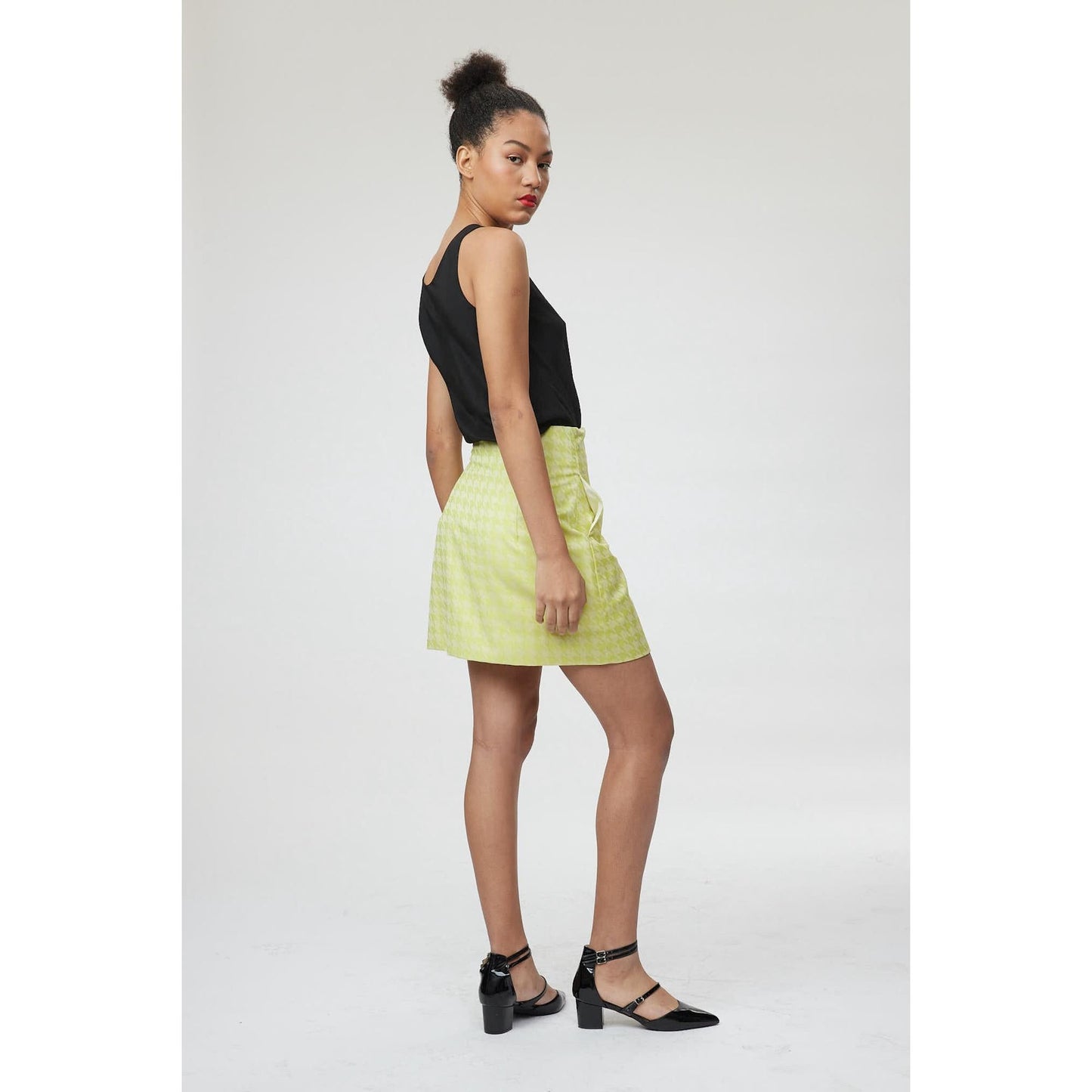 Women Venice Skirt - Wrap Skirt in Lime Green