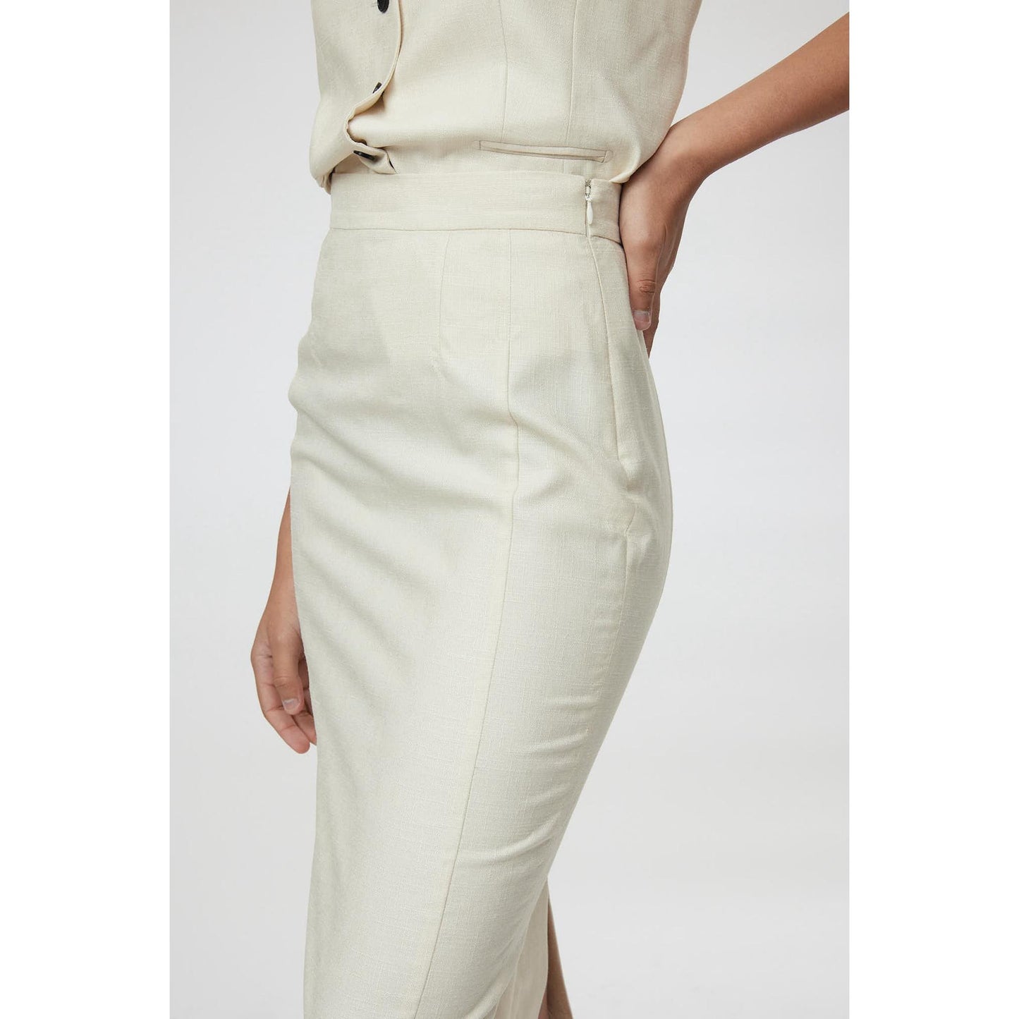 Women Piacenza Skirt - Pencil Skirt in Off White