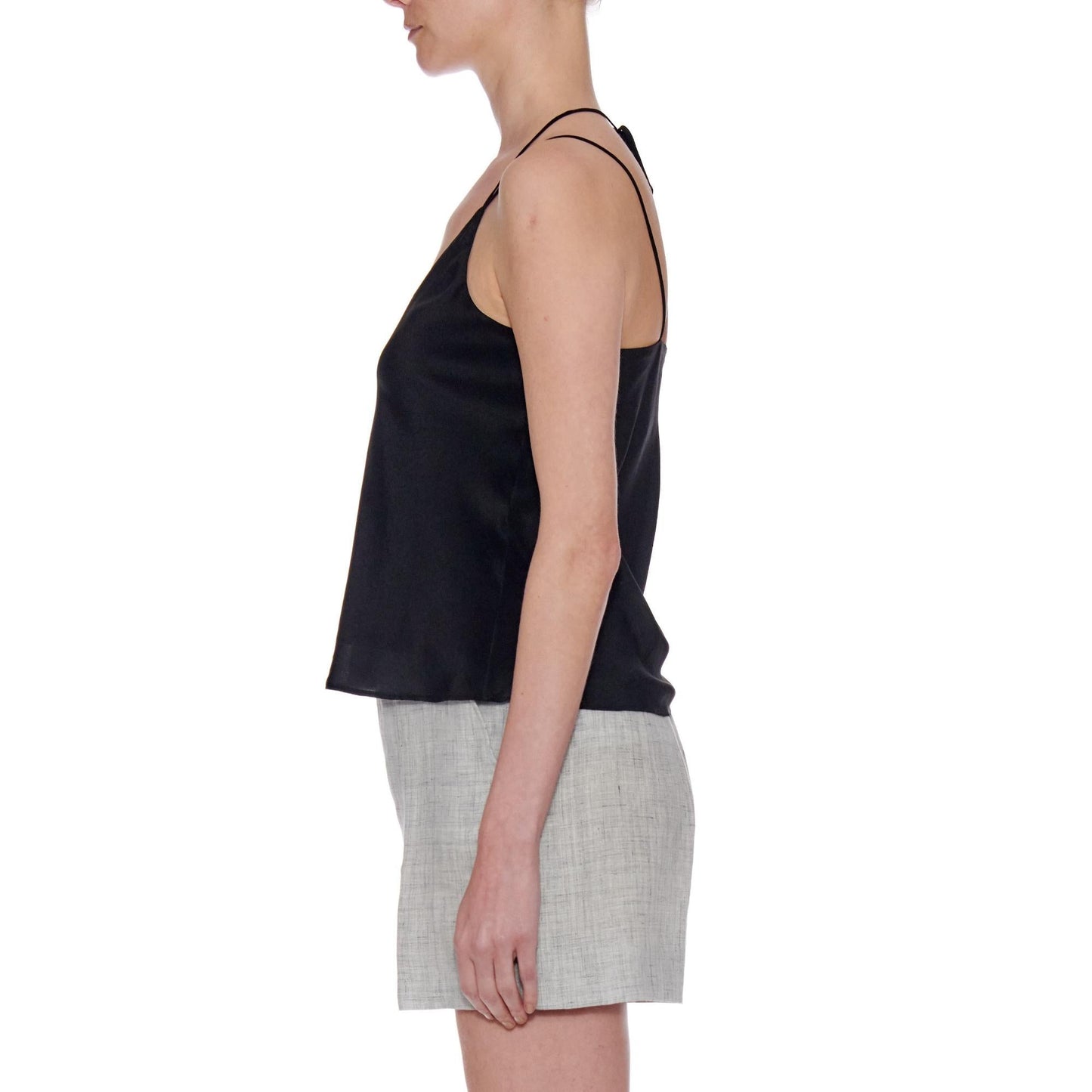 Women Manresa Top - Spagetti Double Strap Camisole - Black