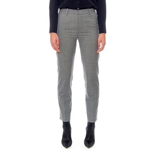 Women Dunkrik Trousers - High-Waisted Cigarette Trousers - Grey