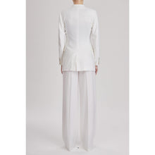 Load image into Gallery viewer, Women Almeria Trouser - Wide Leg, High Waisted Long Trousers in White Wool
