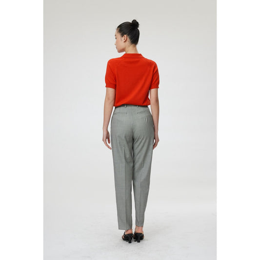 Women Dunkrik Trouser - High-Waisted Cigarette Trousers in Black & White