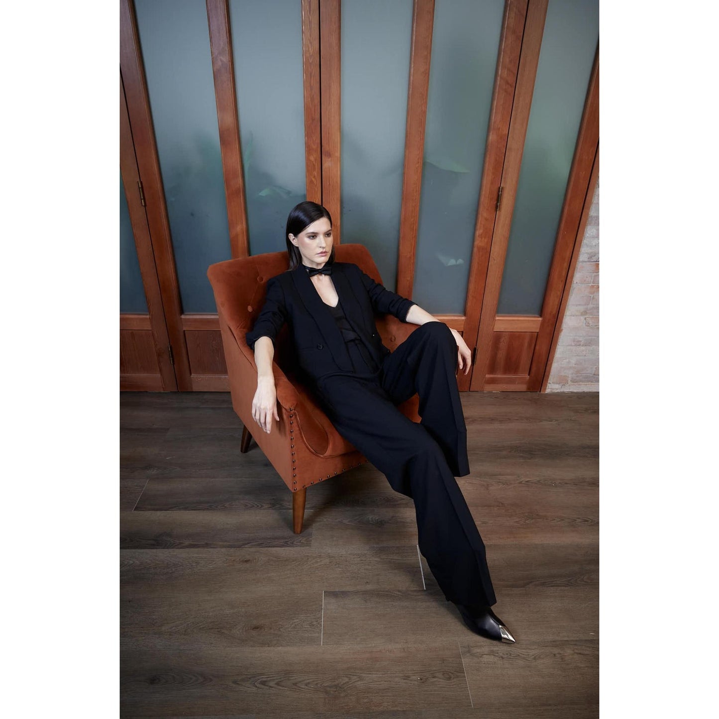 Women Blackpool Trouser - Wide Leg Trousers in Night Black