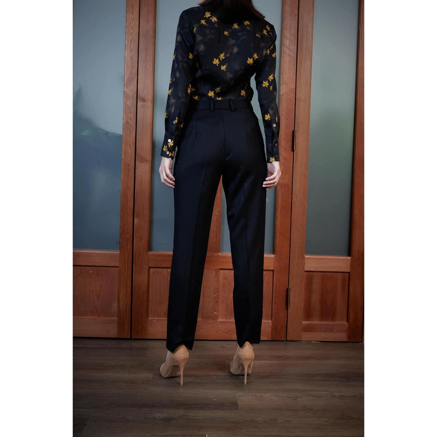 Women Castelo Branco Trouser - Straight Leg Trousers in Black
