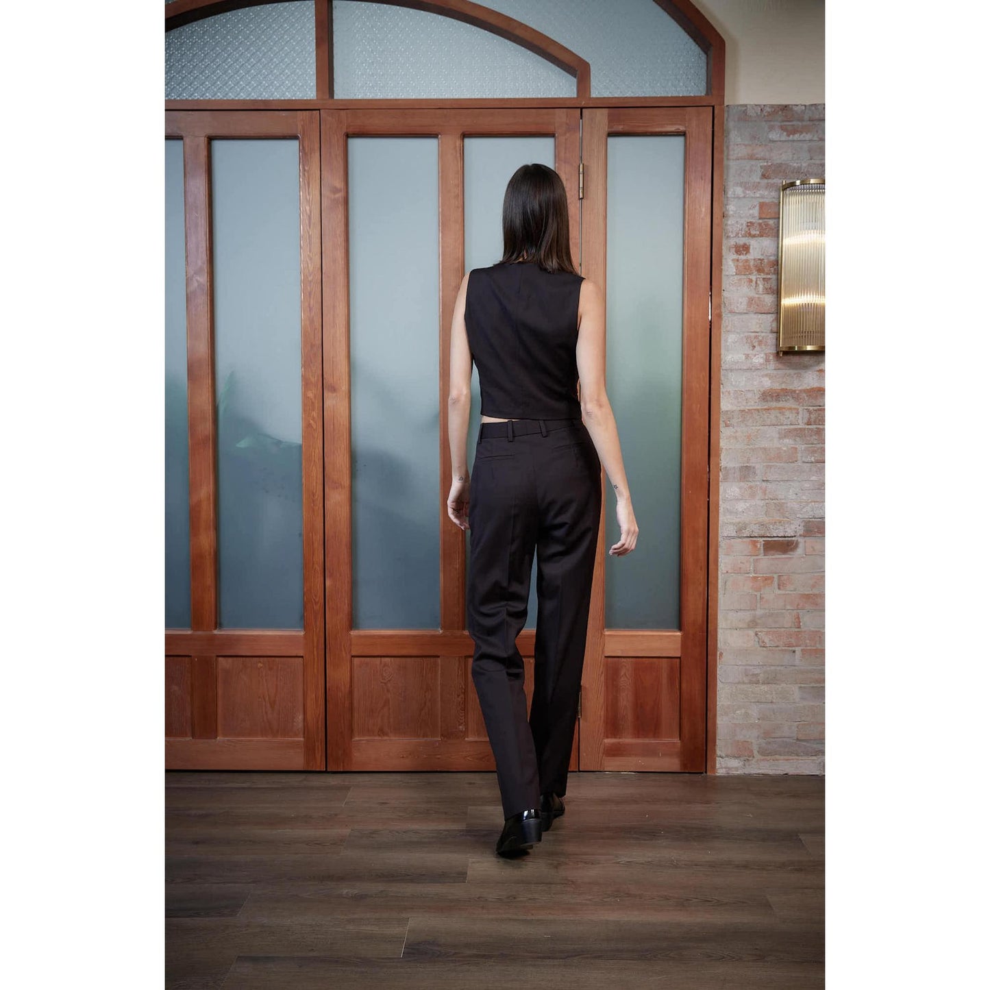 Women Elvas Trouser - Narrow Leg Trousers in Autumn Brown