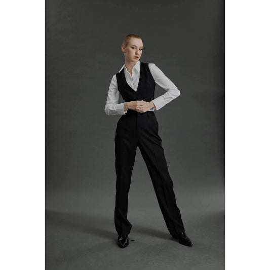 Women Elvas - Limited Edition Trousers - Narrow Leg Trousers in Black