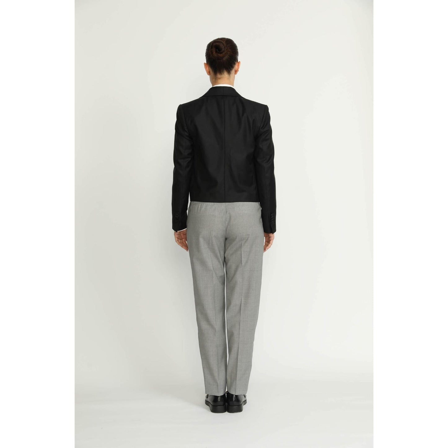 Women Carouge Trousers - Carouge Grey Cropped Trousers