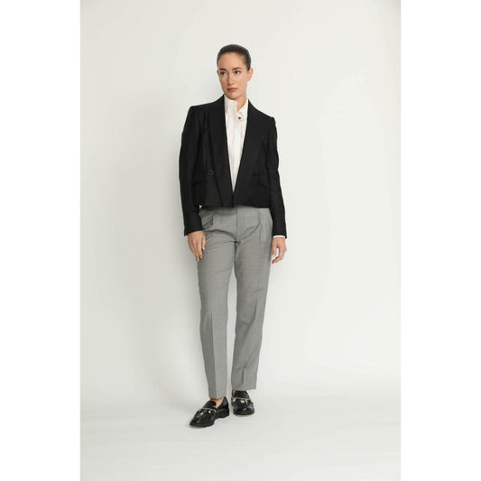 Women Carouge Trousers - Carouge Grey Cropped Trousers