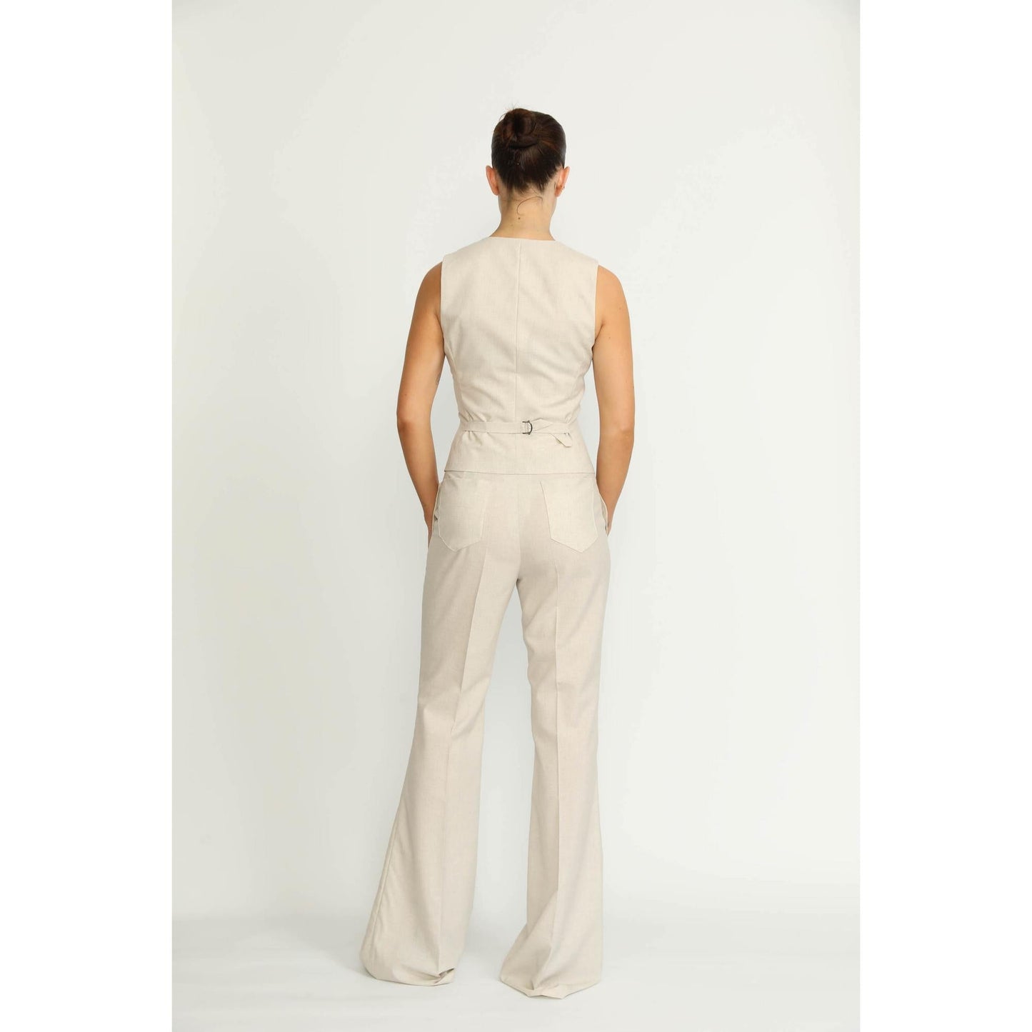 Women Maia Waistcoat - Maia Vanilla White Fitted Waistcoat