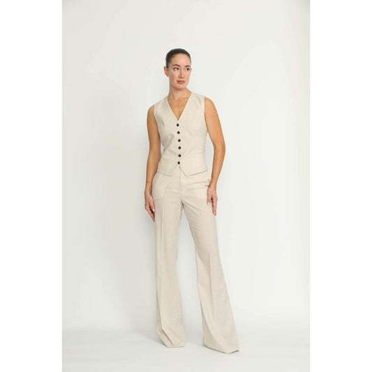 Women Maia Waistcoat - Maia Vanilla White Fitted Waistcoat