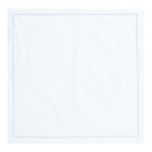 Men P.sq. 33x33cm zigzag Neckwear - White