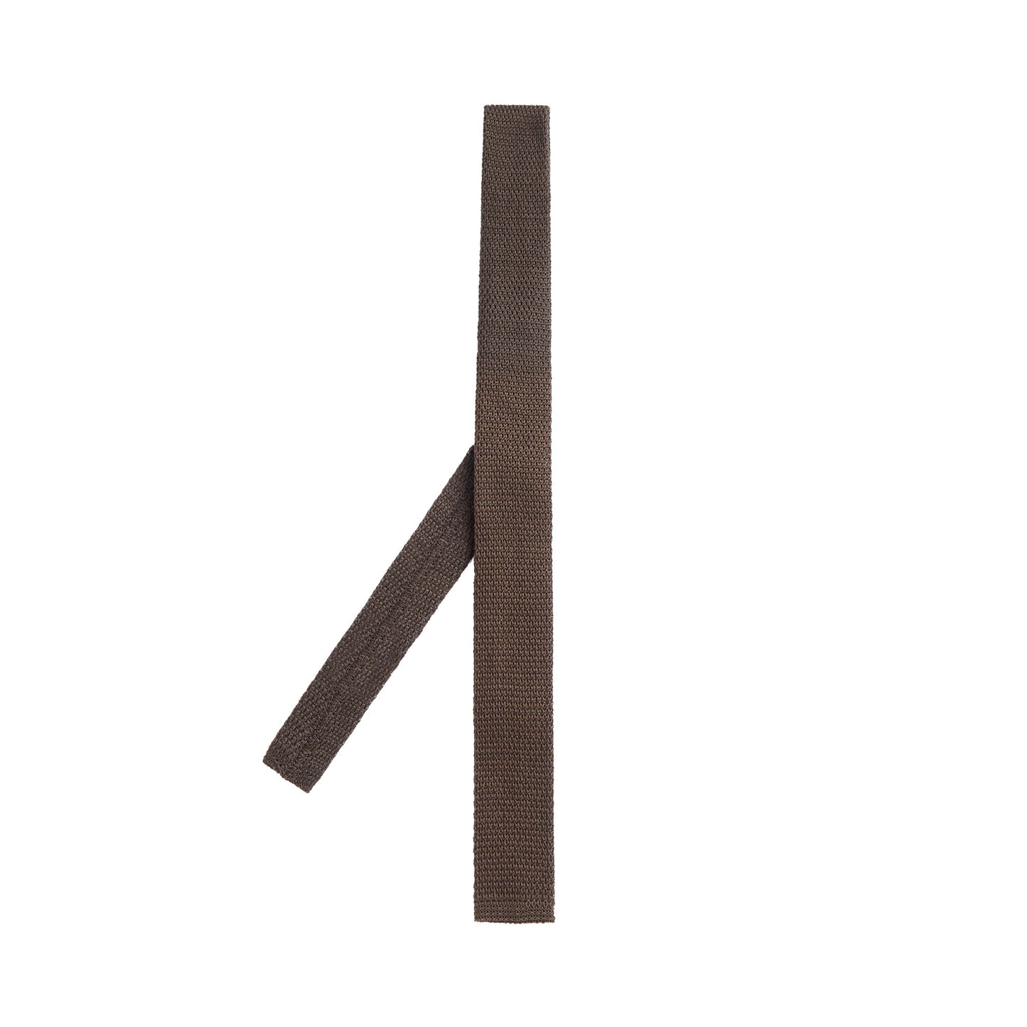 Men Tie 5 cm knitted Neckwear - Dark Brown
