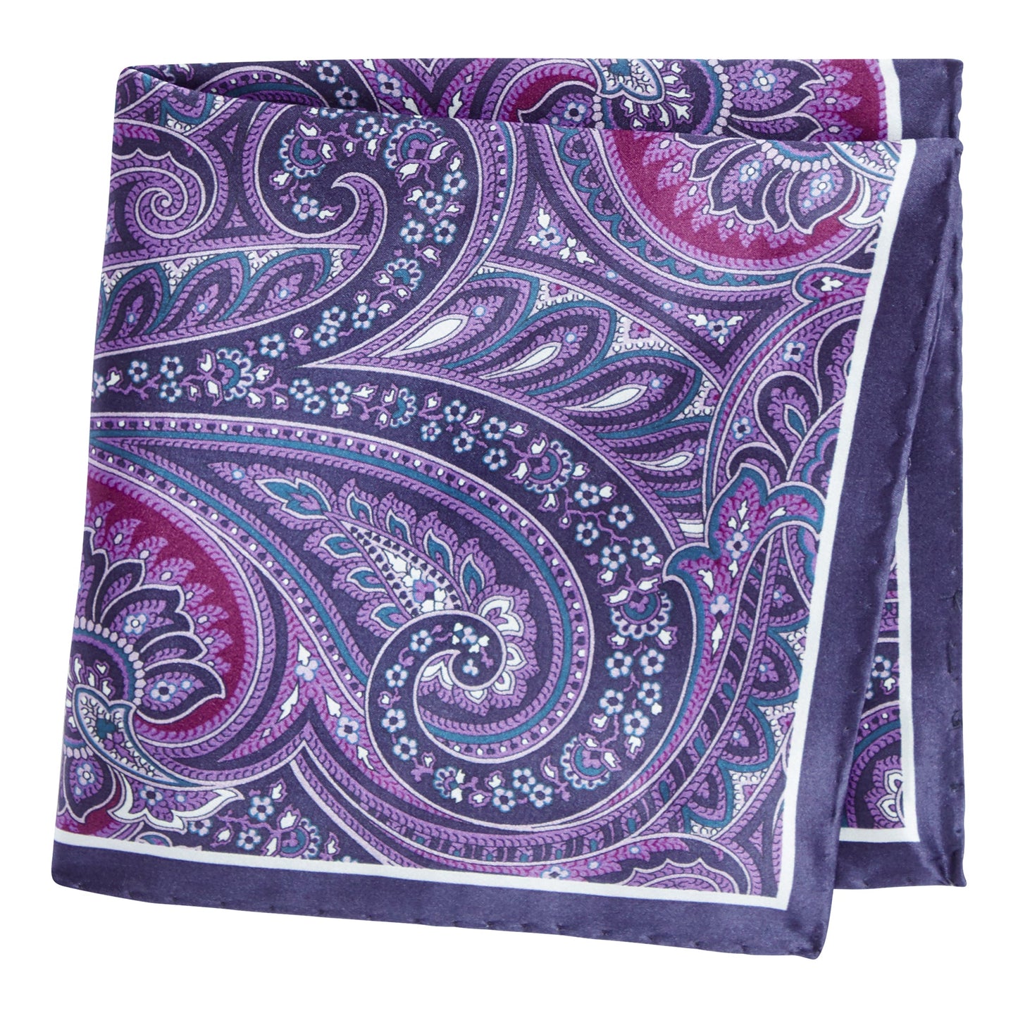 Men P.sq. cm33x33 rolled Neckwear - Medium Purple