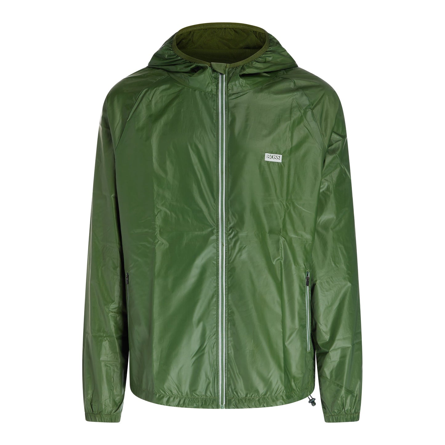 Men Beach Jacket Zip Swimwear - Dark Green
