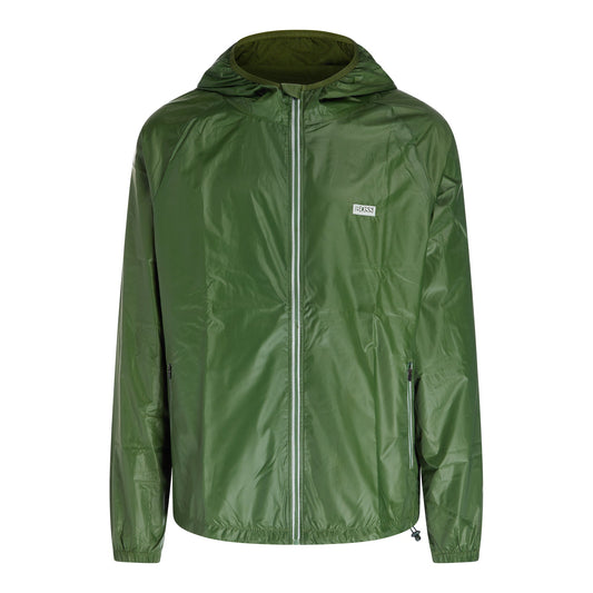 Men Beach Jacket Zip Swimwear - Dark Green