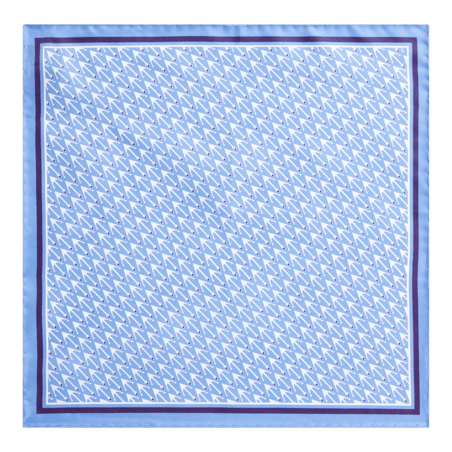 Men P.sq. cm33x33 rolled Neckwear - Light/Pastel Blue