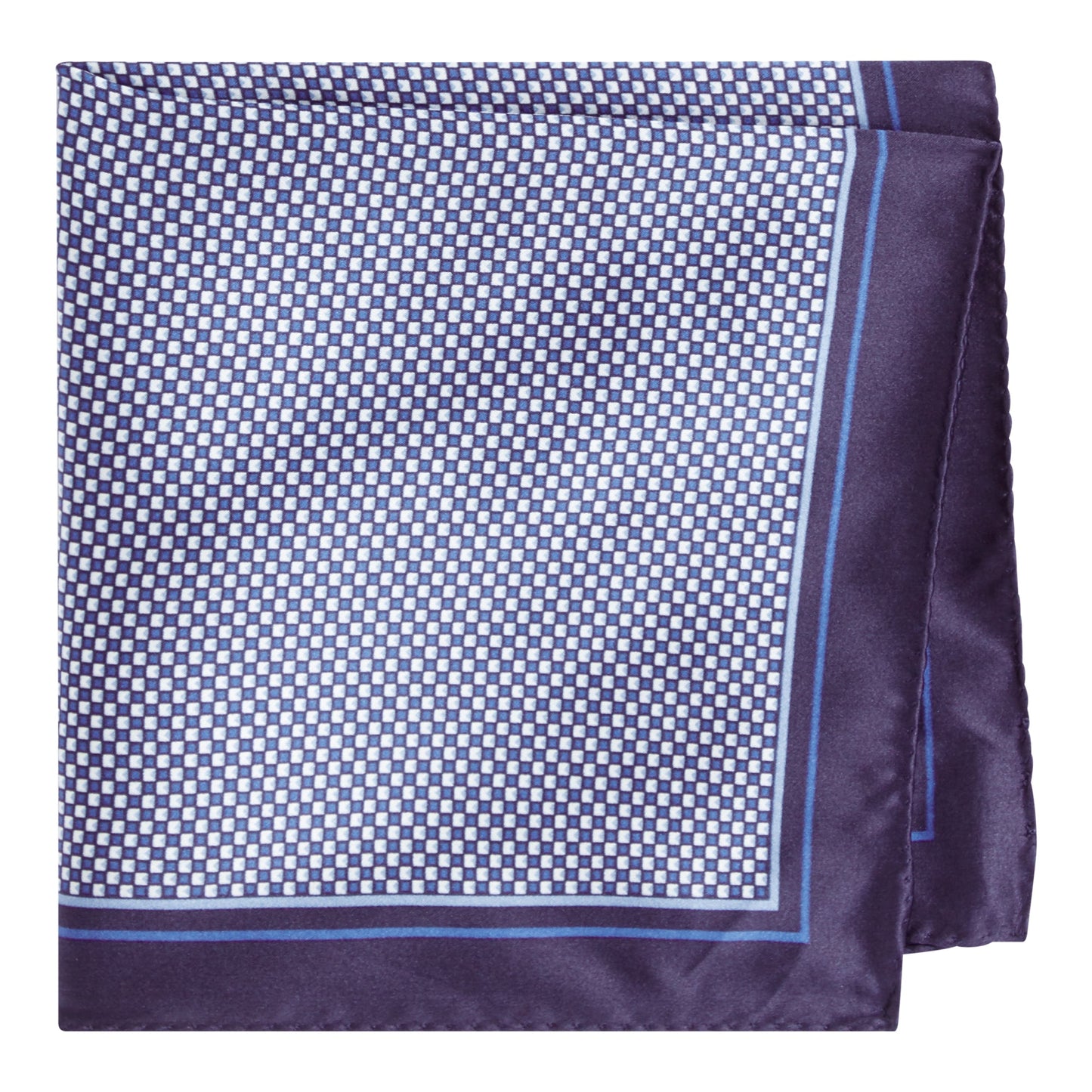Men P.sq. cm33x33 rolled Neckwear - OpenBlue
