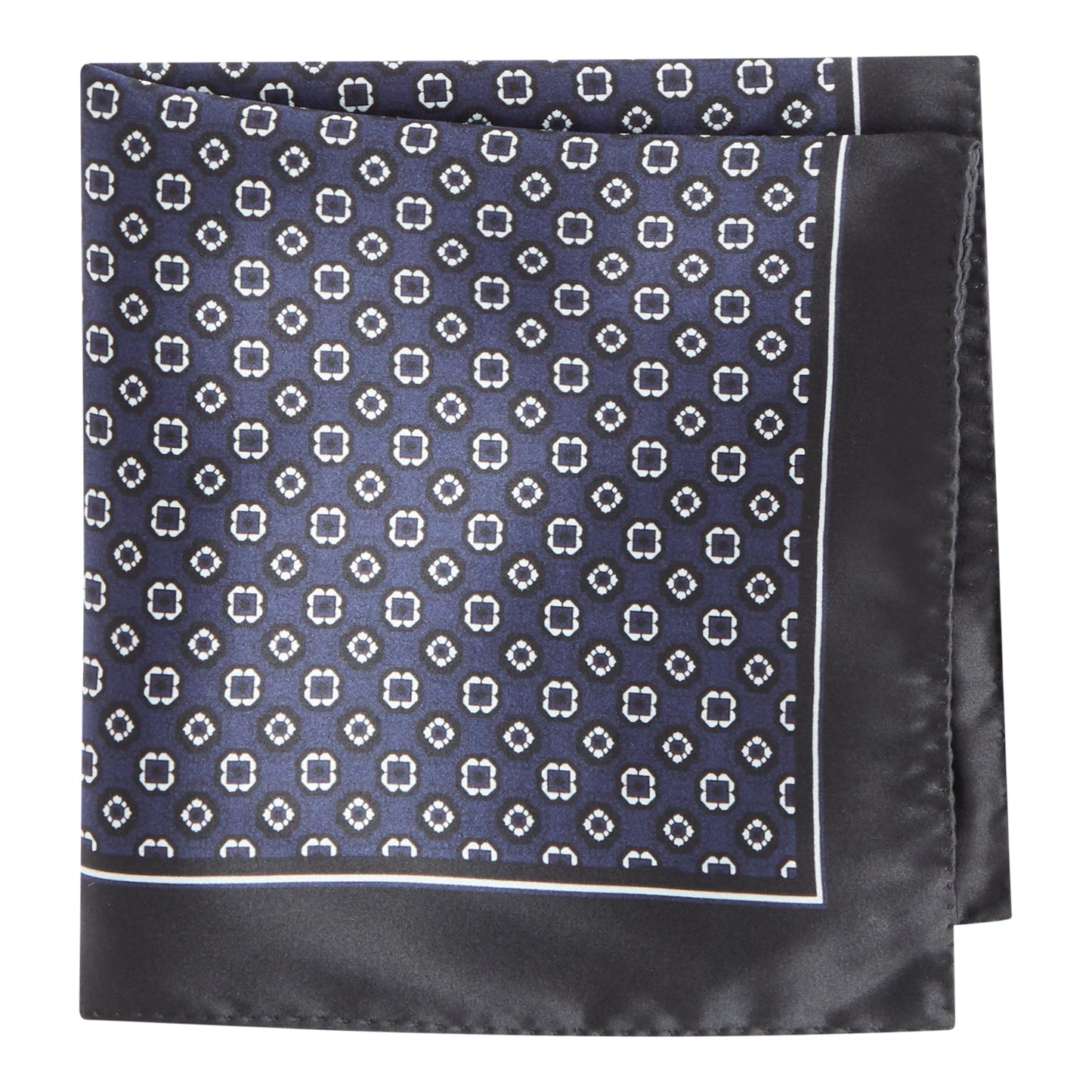 Men P.sq. cm33x33 rolled Neckwear - Navy