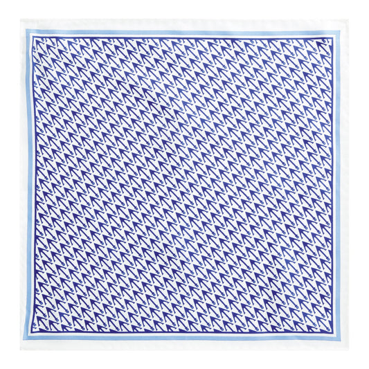 Men P.sq. cm33x33 rolled Neckwear - White
