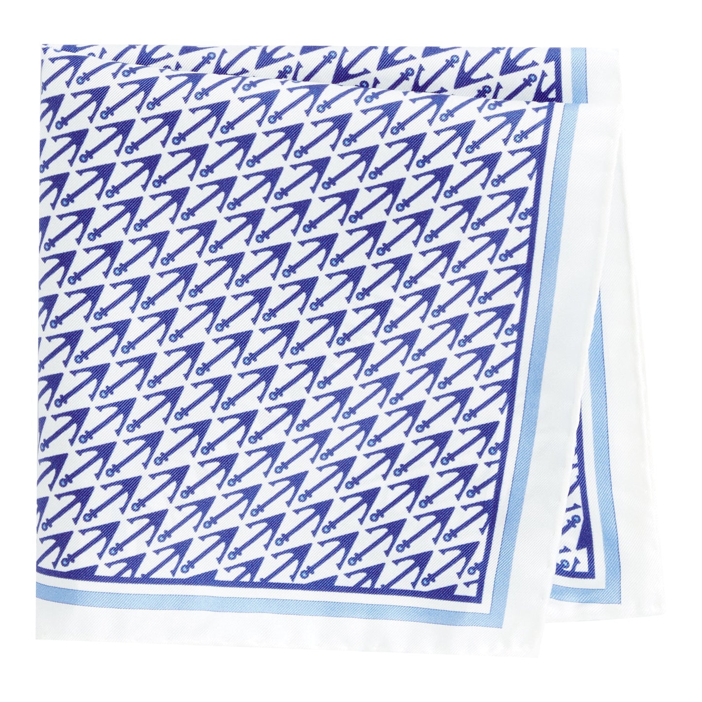 Men P.sq. cm33x33 rolled Neckwear - White