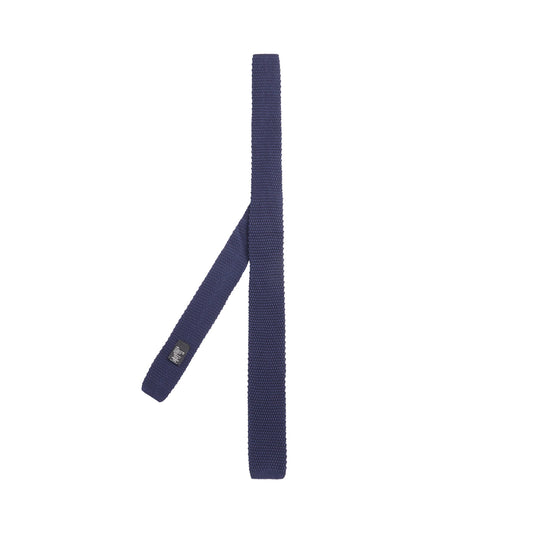 Men Tie 5 cm knitted Neckwear - Dark Blue