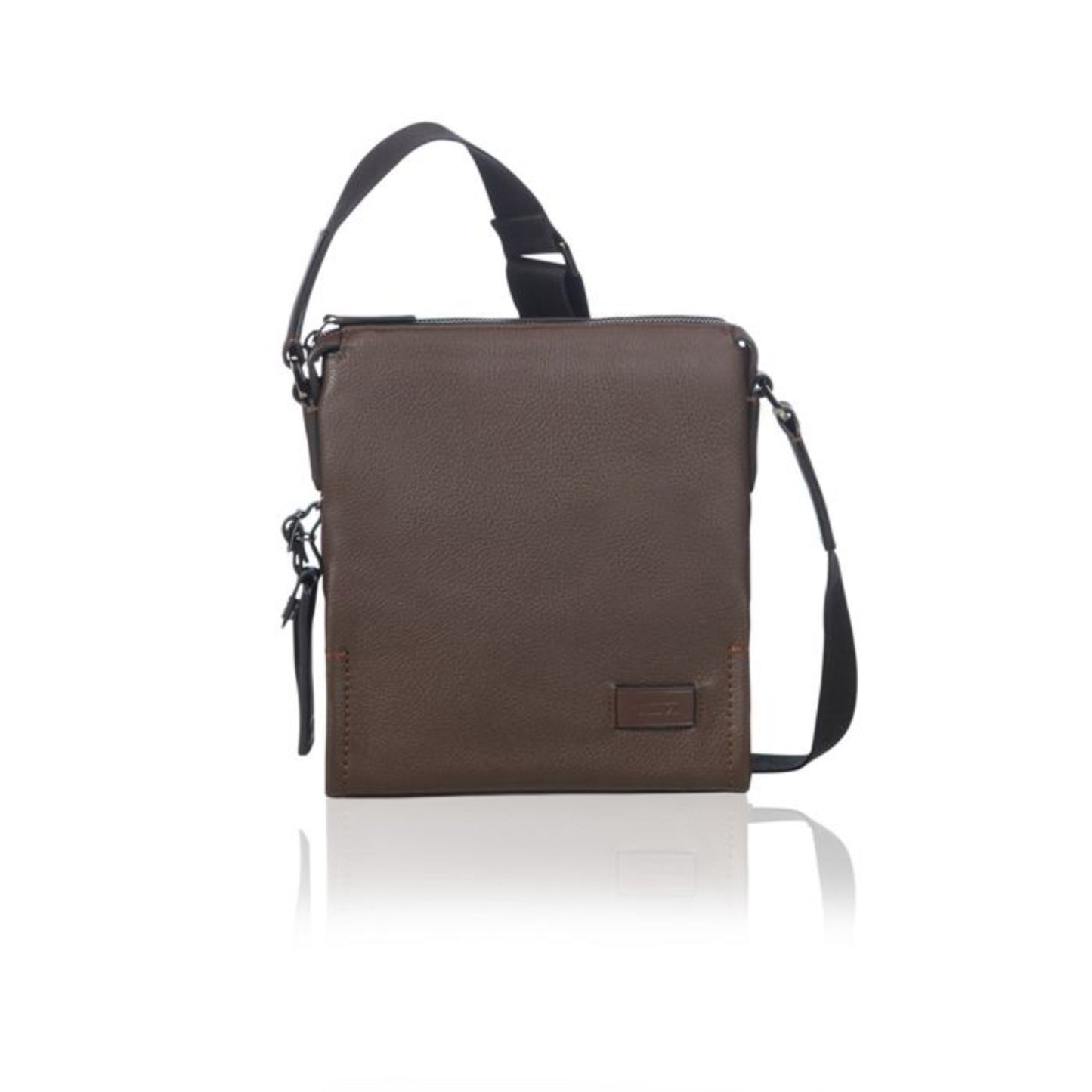 Men / Unisex Tumi Harrison Scott Crossbody - Brown Pebbled Leather