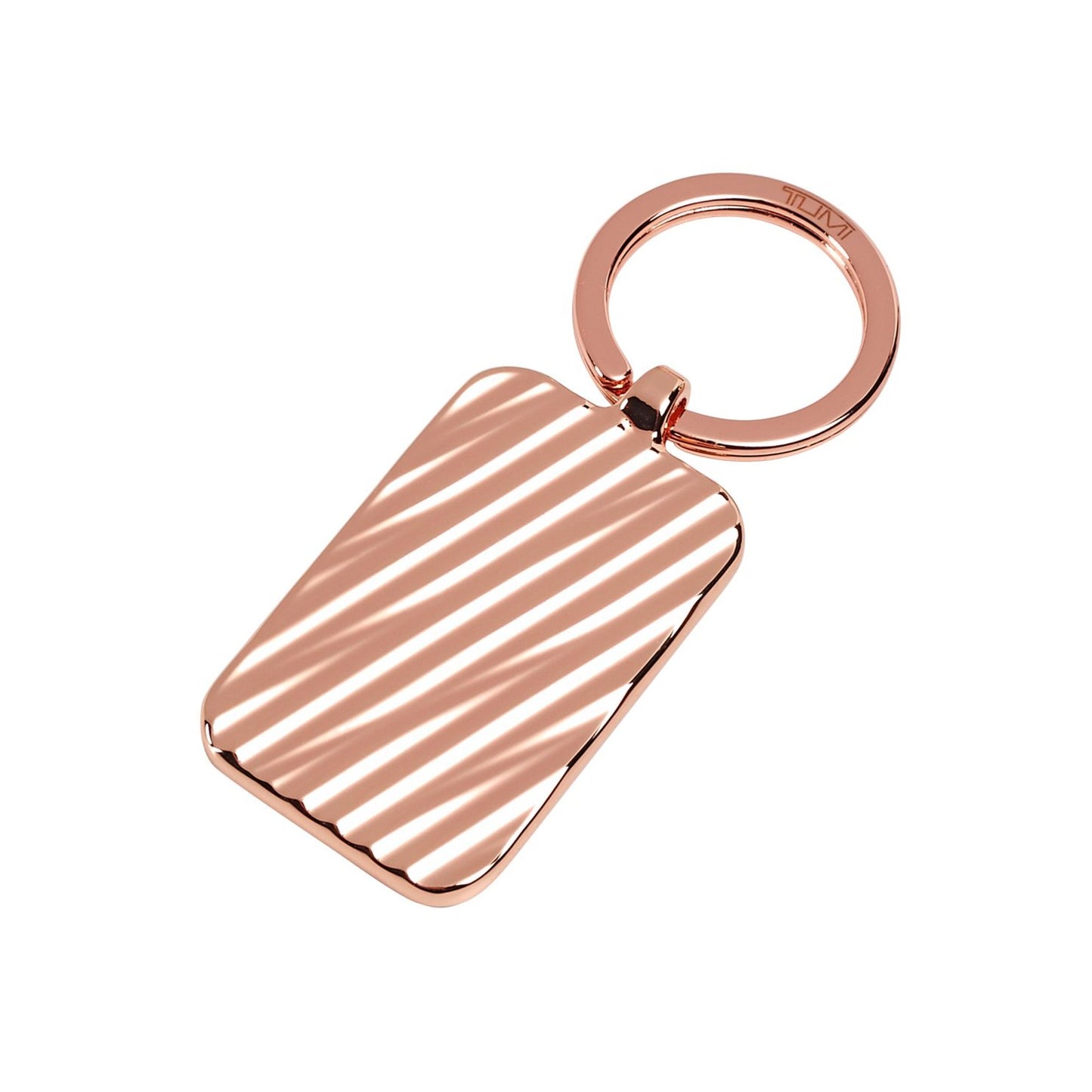 Men / Unisex Embossed Patch Key Fob - Rose Gold