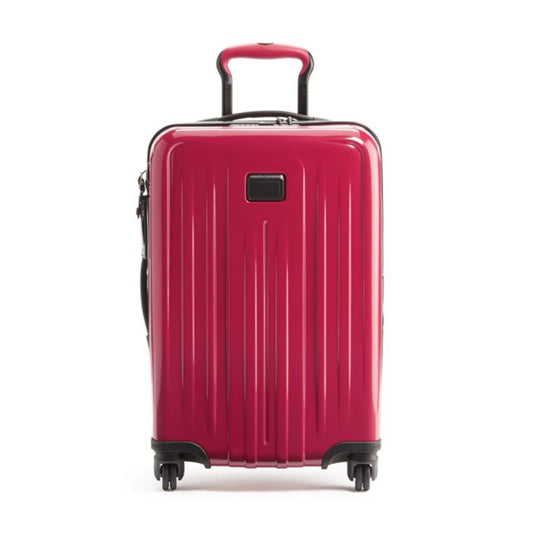 男士/男女通用 Tumi V4 國際可擴展 4 輪隨身行李箱 20 英寸 - 樹莓色
