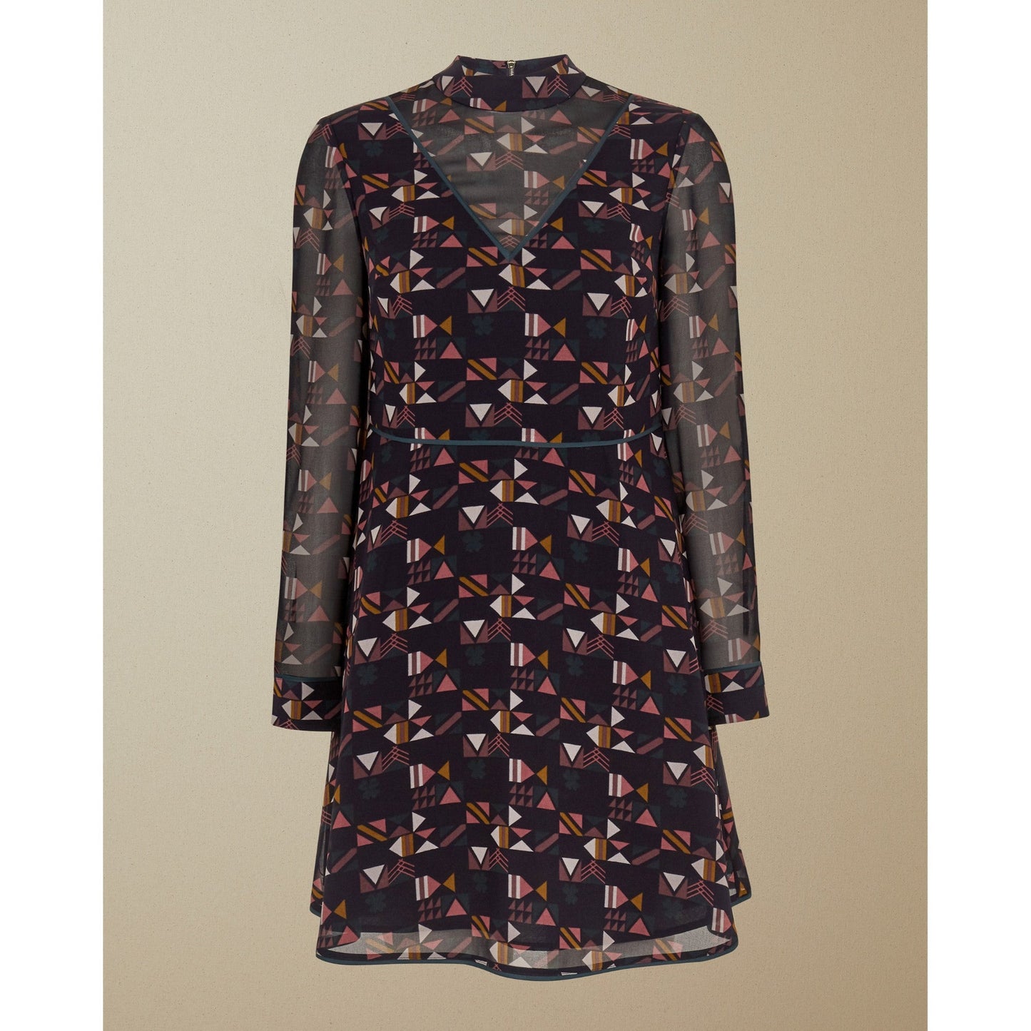 Women Phanko-Nordic Puzzle Mini Dress - Navy
