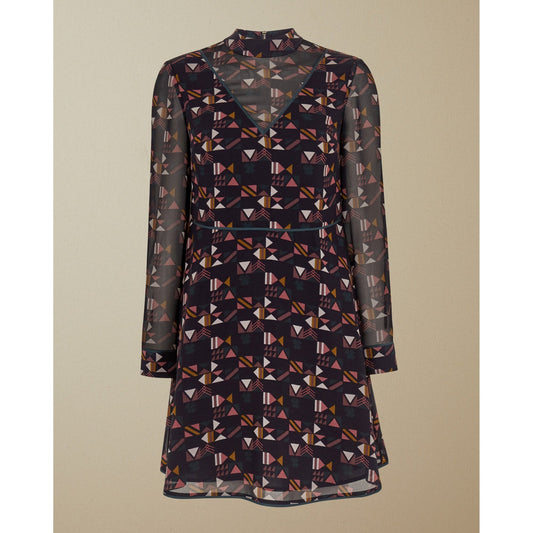 Women Phanko-Nordic Puzzle Mini Dress - Navy