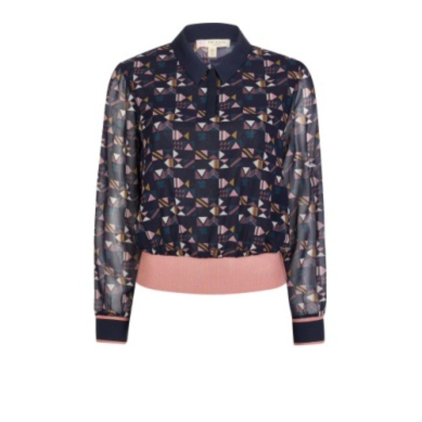 Women Julez-Nordic Puzzle Print Shirt - Navy