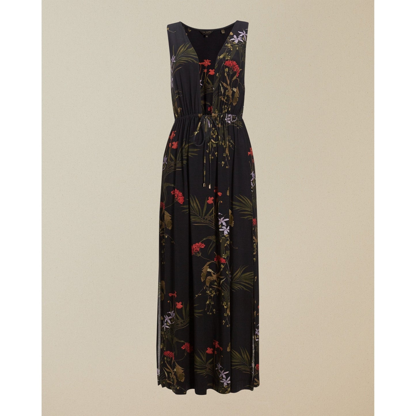 Women Flisss-Fh2W-Highland Deep V Maxi Cover Up - Black