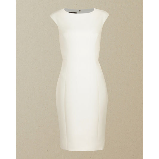 Women Pelagai-Boat Neck Midi Dress - Ivory