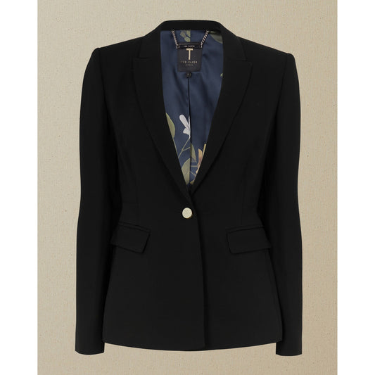 Women Raee-Single Breasted Blazer - Black