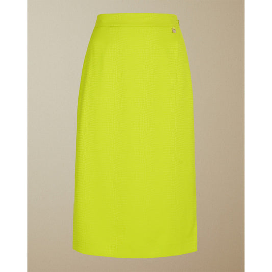 Women Saxin-Column Slip Skirt With Side Slits - Bright-Green