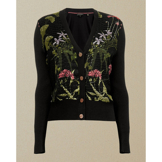 Women Hyree-Wh2W-Highland Woven Front Cardigan - Black