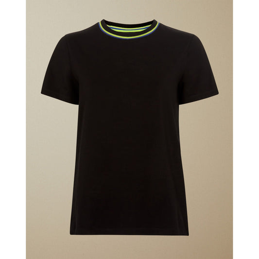 Women Jerila-Wh2W-Stargaze Woven Back Tee - Black