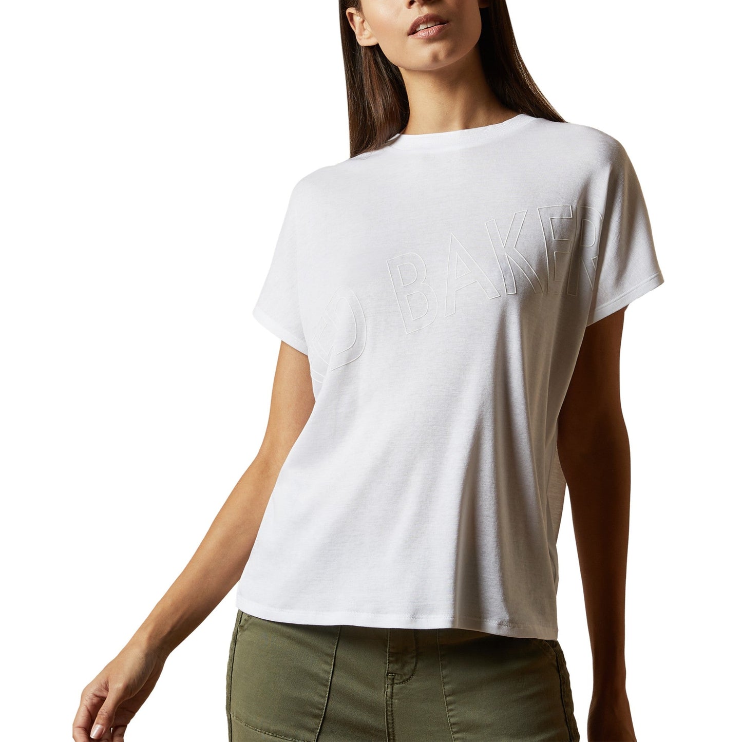 女款 Laali-Grown On Sleeve Ted Baker 品牌上衣 - 白色