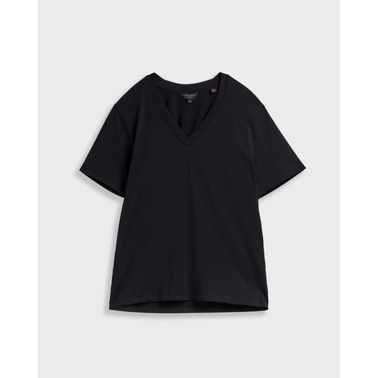 Women Nikitai-V Neck Tee - Black